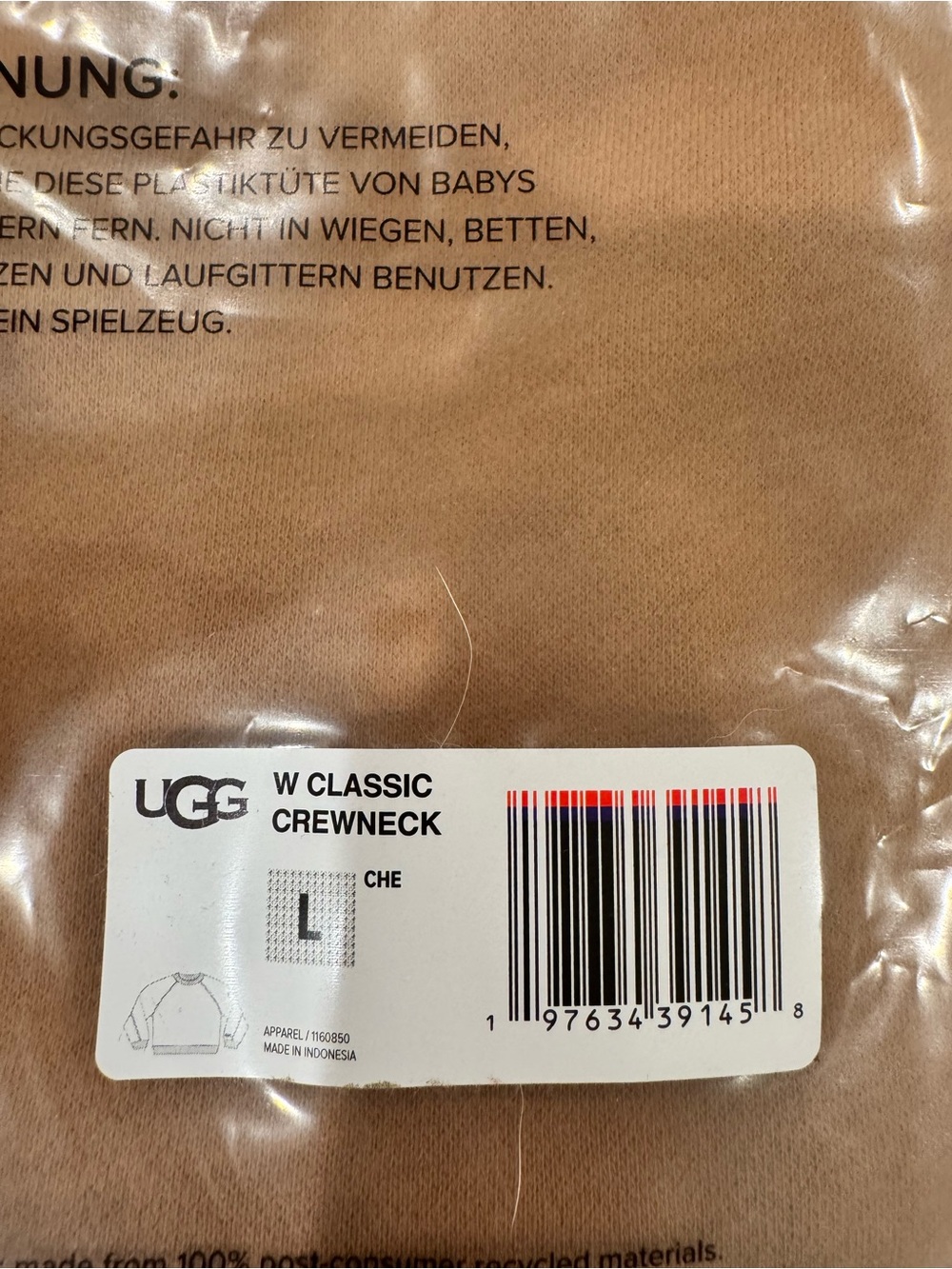 UGG Women’s Classic Crewneck in Chestnut - Picture 5 of 6